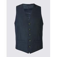 ms collection navy slim fit waistcoat