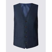 M&S Collection Indigo Slim Fit Waistcoat