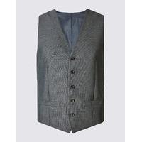ms collection grey slim fit waistcoat