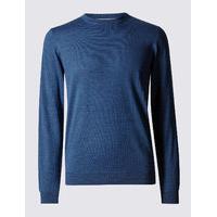 ms collection pure merino wool crew neck jumper