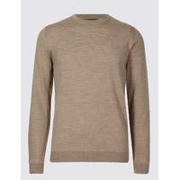 ms collection pure merino wool crew neck jumper