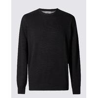 M&S Collection Pure Cotton Crew Neck Jumper