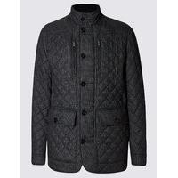 M&S Collection Quilted Textured Jacket with Stormwear