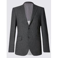 M&S Collection Grey Textured Tailored Fit Jacket