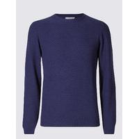 M&S Collection Pure Cotton Textured Jumper