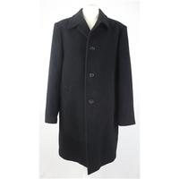 ms collezione large black cashmere wool blend 34 length over coat