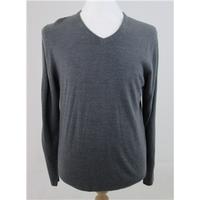 M&S Size: M Grey V-Neck Jumper