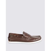 M&S Collection Leather Slip-on Shoes