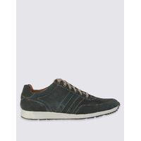 ms collection suede lace up trainers