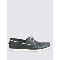 M&S Collection Leather Lace-up Boat Shoes