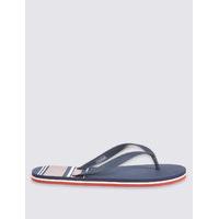 M&S Collection Striped Flip-flops