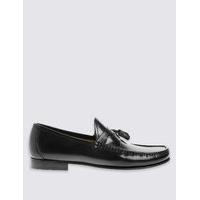 M&S Collection Leather Slip-on Tassel Loafers