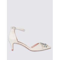 M&S Collection Kitten Satin Court Shoes with Insolia Flex