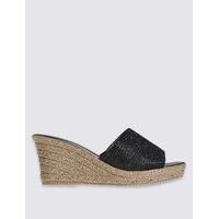 M&S Collection Wedge Heel Glitter Sandals