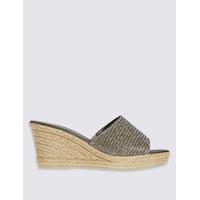 M&S Collection Wedge Heel Glitter Sandals