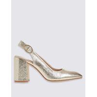 ms collection block heel sling back court shoe