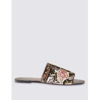 M&S Collection Embroidered Mule Sandals