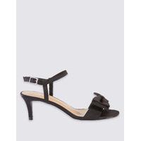 M&S Collection Kitten Heel Bow Sandals with Insolia