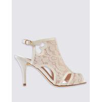 ms collection stiletto vamp lace sandals with insolia