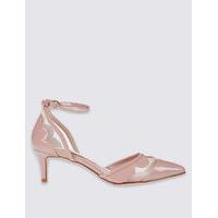 M&S Collection Kitten Ankle Strap Court Shoes