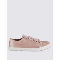 M&S Collection Lace-up Satin Trainers