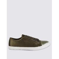 M&S Collection Lace-up Satin Trainers
