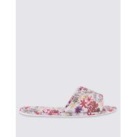 M&S Collection Floral Print Mule Slippers