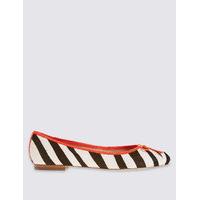 ms collection leather zebra print pump shoes