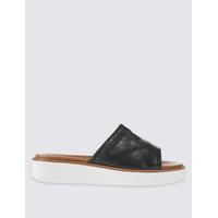 M&S Collection Leather Flatform Sandals