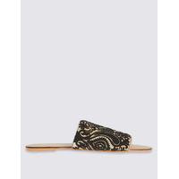M&S Collection Embroidered Mule Sandals