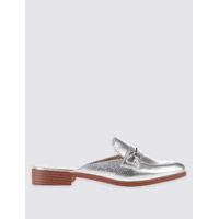 M&S Collection Block Heel Trimmed Mule Shoes