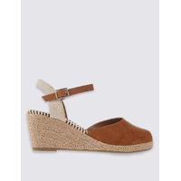 M&S Collection Wide Fit Wedge Heel Closed Toe Espadrilles