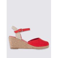 M&S Collection Wide Fit Wedge Heel Closed Toe Espadrilles