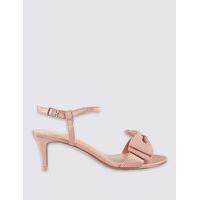 M&S Collection Kitten Heel Bow Sandals with Insolia