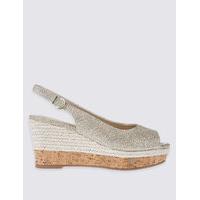 ms collection wide fit wedge heel sling back espadrilles