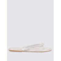 M&S Collection Sparkle Toe Thong Flip Flops