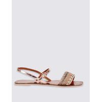 M&S Collection Leather Embellished Sandals