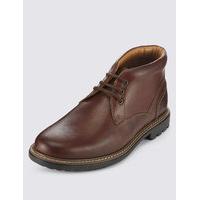 M&S Collection Leather Lace-up Gibson Chukka Boots