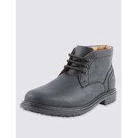 M&S Collection Leather Lace-up Gibson Chukka Boots