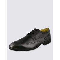 M&S Collection Leather Derby Brogue Shoes with Airflex