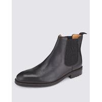 M&S Collection Luxury Leather Elastic Chelsea Boots