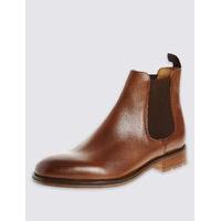 M&S Collection Luxury Leather Elastic Chelsea Boots