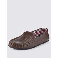 M&S Collection Moccasin Slippers with Thinsulate