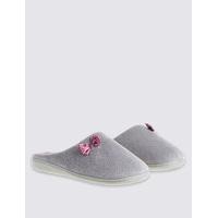 M&S Collection Spotted Bow Mule Slippers