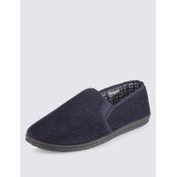 M&S Collection Corduroy Slippers with Thinsulate