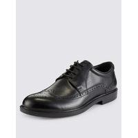 M&S Collection Extra Wide Leather Brogues with Airflex