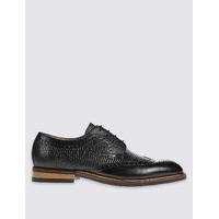 M&S Collection Leather Contrast Sole Brogue Shoes