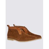 M&S Collection Leather Trim Chukka Lace-up Shoes