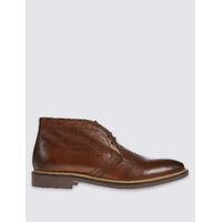 M&S Collection Leather Chukka Lace-up Shoes