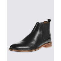 M&S Collection Leather Chelsea Pull-on Boots